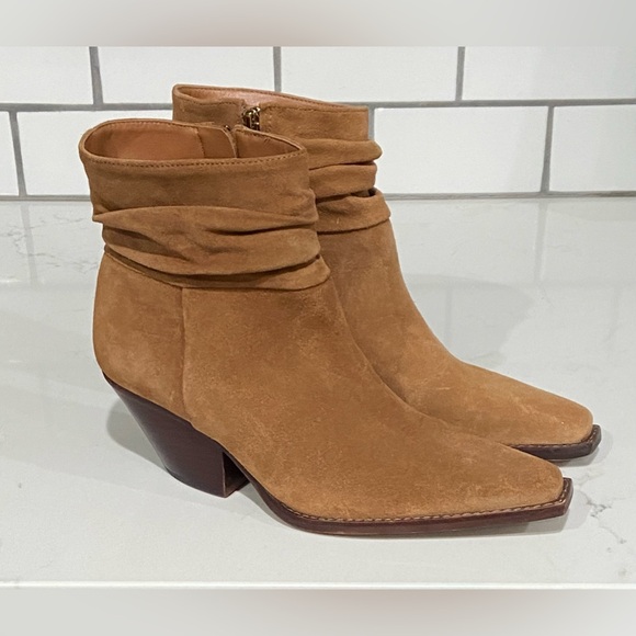 Vince Camuto Shoes - Vince Camuto Nerlinji Brown Leather Suede Ankle Boots Women’s Size 6.5 New